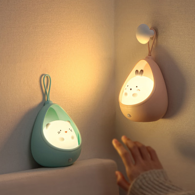 Creative Silicone Light Mini Small Induction Night Lamp USB Charging Bedside Led Atmosphere Cute Automatic Light LED Night Light