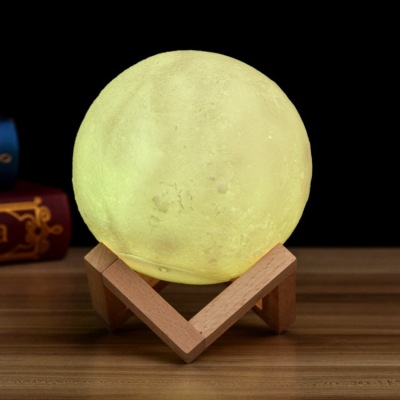 Large 18cm Colorful Moon Light Racket Light Changing Small Night Lamp Romantic and Creative Gift for Cross-Border E-Commerce