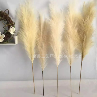 Artificial Pampas Grass Grey/White/Pink Dried Reed Flowers Bouquet Fake Plant For Christmas Home Decor Wedding Flowers B