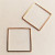 Copper DIY Jewelry Accessories Materials Popular Minimalist Square Earrings Pendant Pendant KC Gold Square Manufacturer