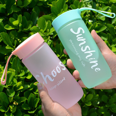 Outdoor Sports Portable Plastic Cup Creative Gift Cup Children Student Handy Cup Advertising Cup Custom Log