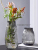 European-Style Creative Corrugated Mouth Gray Glass Vase Water-Keeping Lily and Dracaena Sanderiana Fresh Table Vase Bell Horse Drunk Wood