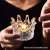 Crown Candlestick Romantic Candle Holder Mini Ashtray Decorations Storage Office Pen Holder Candlelight Dinner Decoration