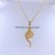 Cross-Border Supply European and American Popular Bohemian Vintage Winding Snake Shape Pendant Necklace Gold H