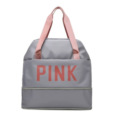Pink Travel Bag Gym Bag Dry Wet Separation Women's Portable Small Expandable Luggage Bag Storage Travel Bag