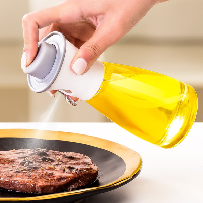 Glass Spray Oil Bottle Jar Filtering Pot Kitchen Utensils Fitness Press Spray Oil Dispenser Barbecue Cooking Oil