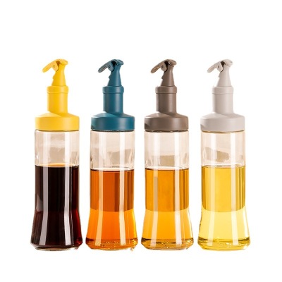 Condiment Bottle Large Diameter Kitchen Vinegar Pot European Style Spice Jar Glass Oiler Household Oil Bottle Oil Tank Oil Bottle