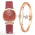 2021 New Cross-Border Hot Korean Style Trendy Simplicity Personalized Bow Women's Bracelet Watch Set Wholesale reloj