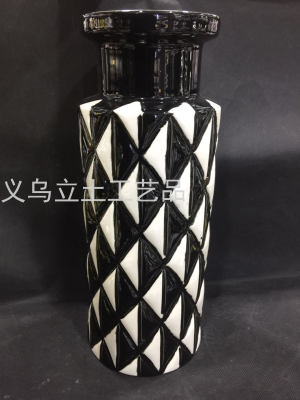Gao Bo Decorated Home Home European-Style Simple Daily Black and White Ceramic Vase