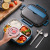 304 Stainless Steel Double Layer Student Lunch Box Double Deck Compartment Large Capacity Office Lunch Box Portable Insulated Lunch Box