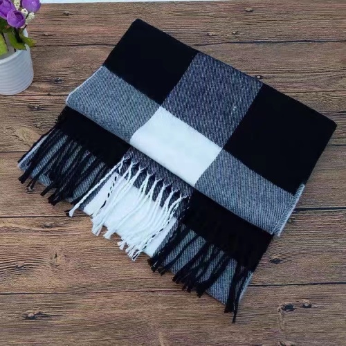 black and white plaid scarf autumn and winter students british double-sided versatile cashmere-like scarf warm thickened men and women