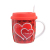 Wholesale Customized Couple Gift Ceramic Heart Valentine's C