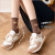 New Embroidery Cartoon Smiley Socks Women's Japanese Ins Trendy Curling Thin Mid-Calf Length Socks Coffee Color