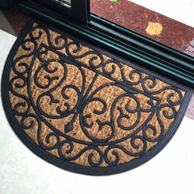 Rubber Embossed Coir Coconut Shred Coconut Palm Coco Coconut Shell Fiber Coconut Palm Non-Slip Mat Carpet Doormat Floor Mat