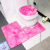 Cross-Border Foreign Trade Two-Color Tie-Dyed Toilet Bathroom Toilet Three-Piece Floor Mat Plush Combination Carpet Set