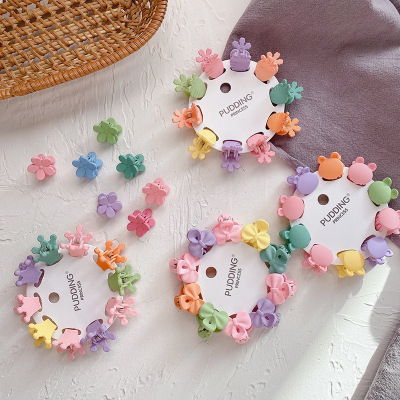 Korean Candy Color Cute Mini Small Sized Children Grip Solid Color Sweet Princess Broken Hairpin Korean Hair Accessories
