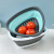 Folding Triangle Drain Basket Retractable Washing Vegetable Basket Kitchen Hanging Fruit Basin