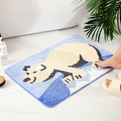 Shida Cute Cartoon Animal Bathroom Door Mat Absorbent Bathroom Mat Household Bedroom Mat Wholesale