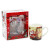 Santa Design Red Glazed Printed Cup Christmas Coffee Mug Wit