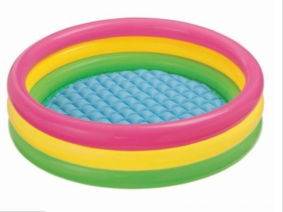 Intex from USA Genuine 58924 Fluorescent Three Ring Inflatable Pool Ball Pool Children Paddling Pool