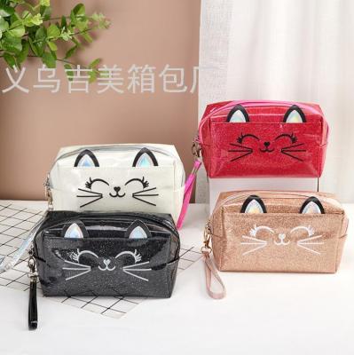 New Cute Cat Cosmetic Bag Travel Business Trip Toiletry Bag Convenient Hand Carry-on Bag Gift Bag Customization