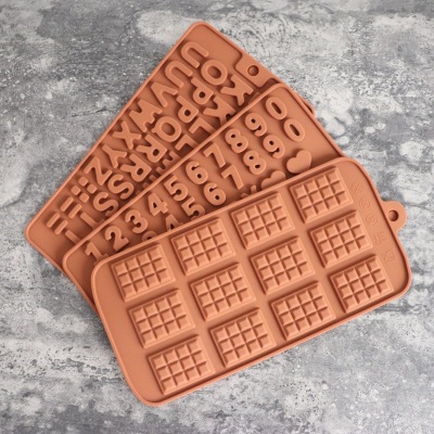 DIY Silicone Chocolate Mold Numbers and Letters Letter Cake Decoration Mold Waffle Cake Baking Mold
