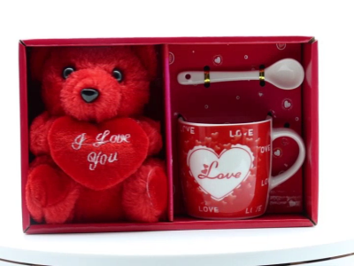 Hot Sale Love Bear With Ceramic Mug Gift Set Personalized Mo