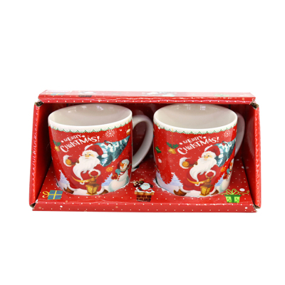 Merry Christmas Cups Novelty Cute Santa Coffee Ceramic Mug N