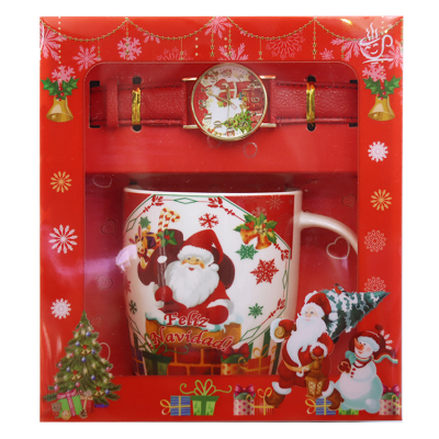 Wholesale Bulk Decal Ceramic Mug Christmas Santa Print Gift 