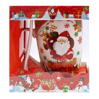 2021 Ceramic Cup Christmas Fancy Decal Porcelain Tea Ceramic