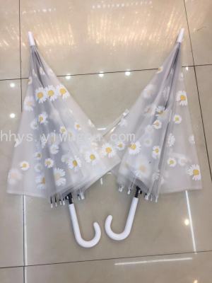 Little Daisy, 55cmeva Little Daisy Frosted Umbrella, Little Daisy Umbrella, Transparent Umbrella Umbrella, Advertising Umbrella