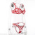 Love Embroidered Bow Decoration Cute Sexy Underwear