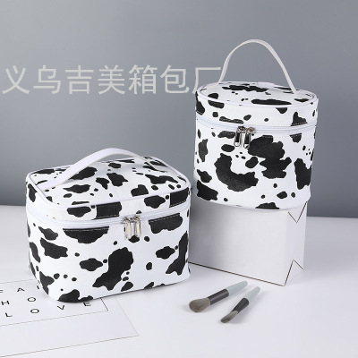 Cows Pattern Waterproof Bag Cosmetic Bag Internet Celebrity Portable Toiletry Bag Creative Waterproof Travel Storage Bag