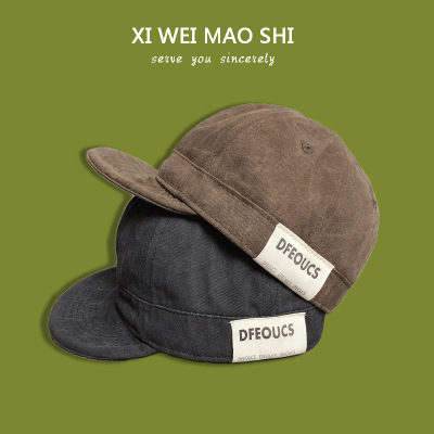 Japanese-Style Retro Worn Looking Washed-Out Patch Baseball Cap Female Spring And Summer Street All-Match Soft Top Hip Hop Peaked Cap Tide