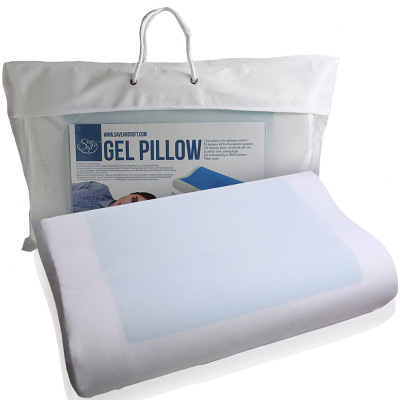 Amazon Hot Sale Gel Memory Sponge Pillow Wave Memory Pillow Gel B- Shaped Pillow