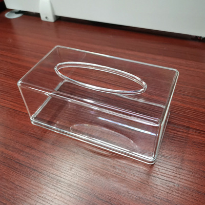 Car Restaurant Hotel Desktop Tissue Box Factory in Stock Wholesale Transparent Acrylic Paper Extraction Box