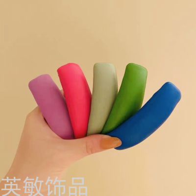South Korea Dongdaemun Sponge Leather Color BB Clip Internet Hot New Fashion Hairpin Three-Dimensional Bang Clip Accessories