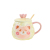 Bear Hand-Painted Ceramic Mug with Cute Lid Coffee Cup with Spoon Household Office Water Glass