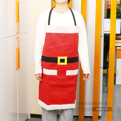 Christmas Apron Christmas Adult Apron Christmas Decoration Bar Restaurant Waiter Apron Clothing Wholesale