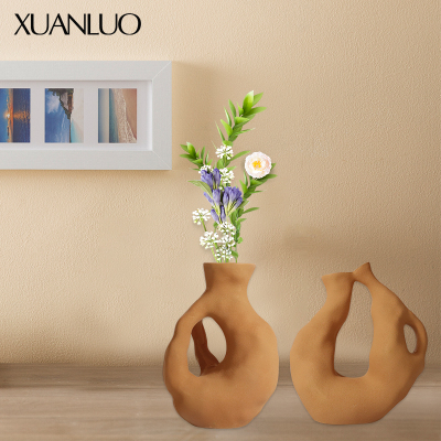 Modern Minimalist Creative Vase Decoration Model Room Office Study Decoration Dried Flowers and Flowerpot Decoration
