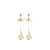 Sterling Silver Needle Korean New Exquisite Super Fairy Elegant Long Opal Bow Stud Earrings Earrings B546
