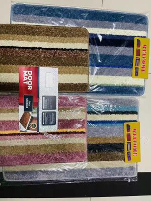 Rainbow Color Stripes Super Soft Microfiber Floor Mat Cake Velvet Absorbent Bathroom Door Mat Foot Mat Home Carpet