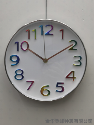 [Self-Produced and Self-Sold] 12-Inch 30cm Home Living Room Stereo Plastic Wall Clock round Clock Simple Wall Clock Wholesale