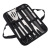 Outdoor Stainless Steel Pipe Handle Barbecue Tool BBQ 10 PCs Set Multi-Purpose Toaster Portable Handbag