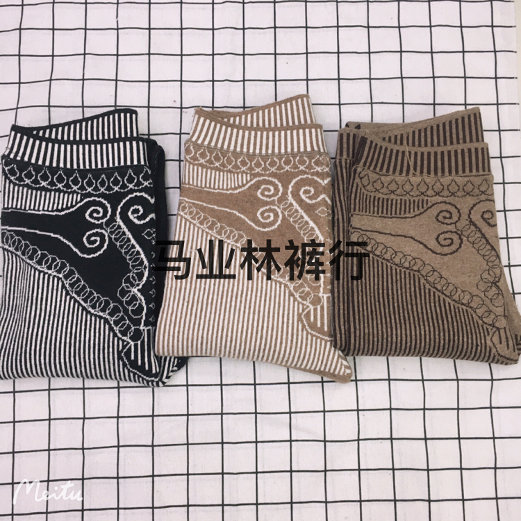 2023女士蒙古民族风热销产品高腰羊绒裤弹性十足冬季长裤厂家直销