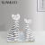 Nordic Minimalist Living Room Decoration Creative Striped Abstract Resin Cat Model Room Sales Department Soft Decoration