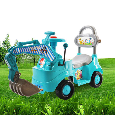 New Baby Swing Car Excavator Toy Car Electric Car Scooter Baby Engineering Car Excavator Toy Car