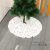 2021 Christmas White Christmas Tree Tree Skirt Short Plush Snowflake round Mat Carpet Apron Home Decorations