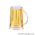 S81-1404 Creative Beer Mug Internet Celebrity Water Cup Double-Layer Iced Ice Cup Summer Drink Convenient Cooling Cup