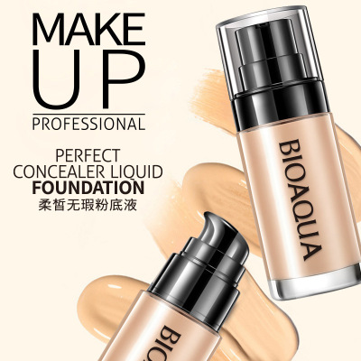 Bioaqua Soft and Flawless Liquid Foundation Moisturizing Lightweight BB Cream Facial Refreshing Makeup Primer Pig Ointment Makeup Wholesale